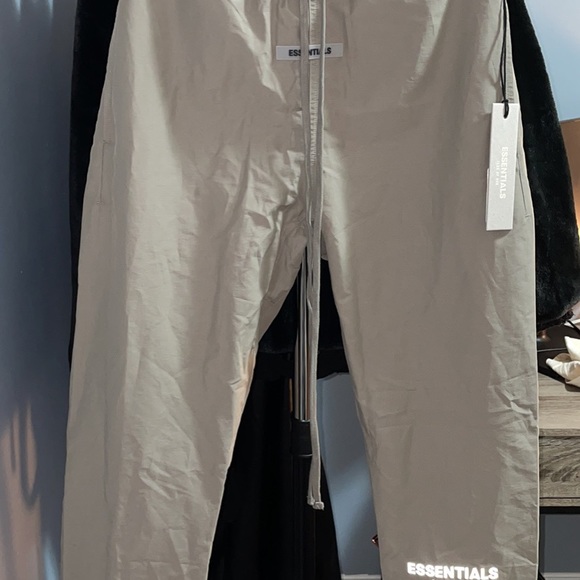 SS21 TAUPE FEAR OF GOD ESSENTIALS TRACK PANTS - Picture 2 of 4